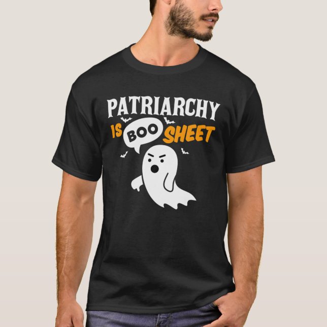 Camiseta Patriarcado É Folha de Bu Desaprovando o Hallowe F (Frente)