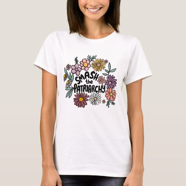 Camiseta PATRIARQUIA Frota-Daisy Bastante-Desenhada à Mão (Frente)