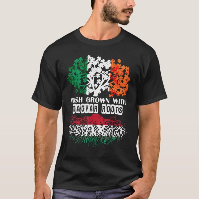 Camiseta Patrick Day irish Ireland root Magyar Hungary Flag (Frente)