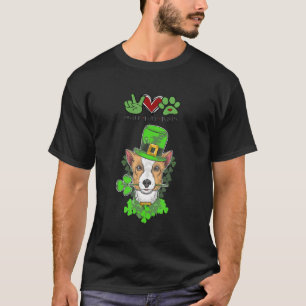 Camiseta Patrick Day Peace Dog Love Paws Cujo Cão De Paz É