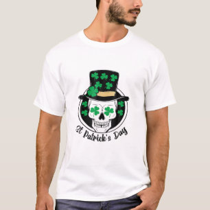 Camiseta Patrick Day Skull Skeleton Leprechauns Fu