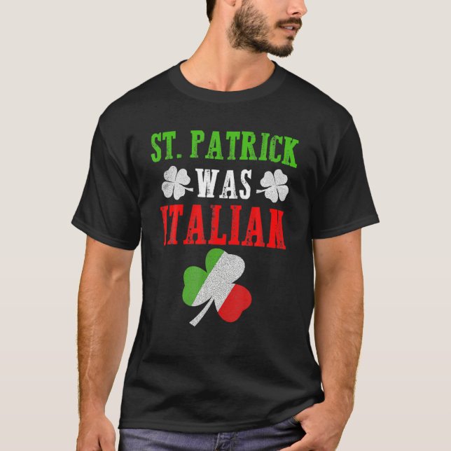 Camiseta Patrick era Rua italiana, dia de Patrick, Gi engra (Frente)