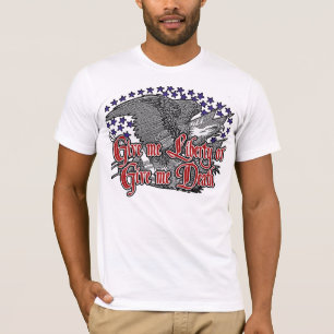 Camiseta Patrick Henry: Dê-me a liberdade ou dê-me a mort