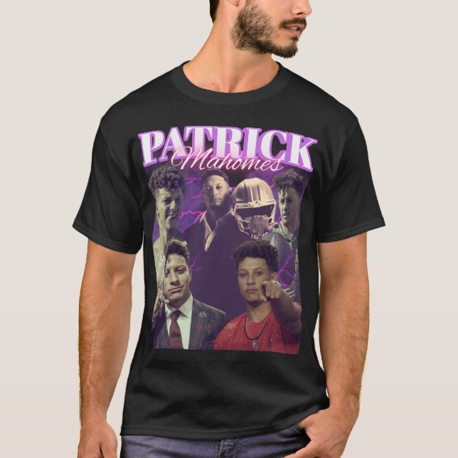 Camiseta Patrick Mahomes Vintage Bootleg Fans (Frente)