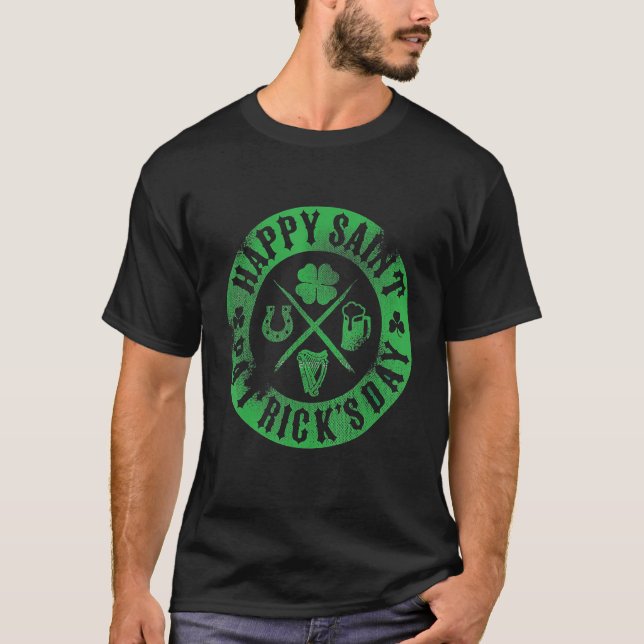 Camiseta Patrick S Day Irish Elements Celebração 2 (Frente)