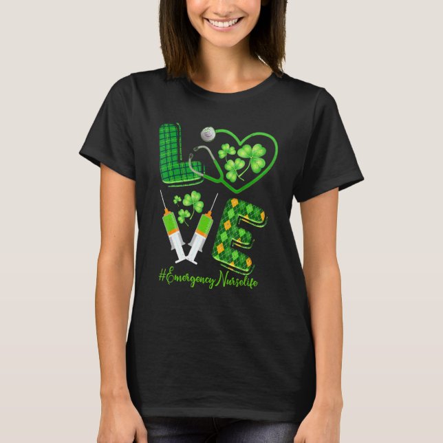 Camiseta Patrick S Emergency Nurse Life Irish Sham (Frente)