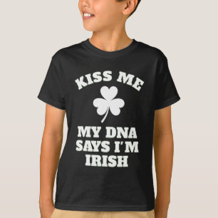 Camiseta Patricks Day Me Beija Engraçado Teste De Dna Irlan