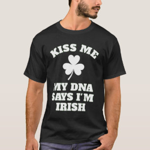 Camiseta Patricks Day Me Beija Engraçado Teste De Dna Irlan