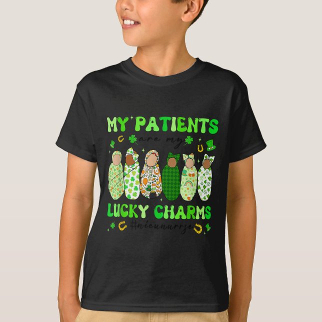 Camiseta Patrick's Day Nurse My Patients Are My Lucky Nicu  (Frente)