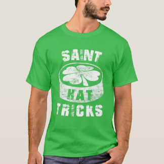 Camiseta Patricks Day Santo Chapéu dá Truques de Hockey Kid
