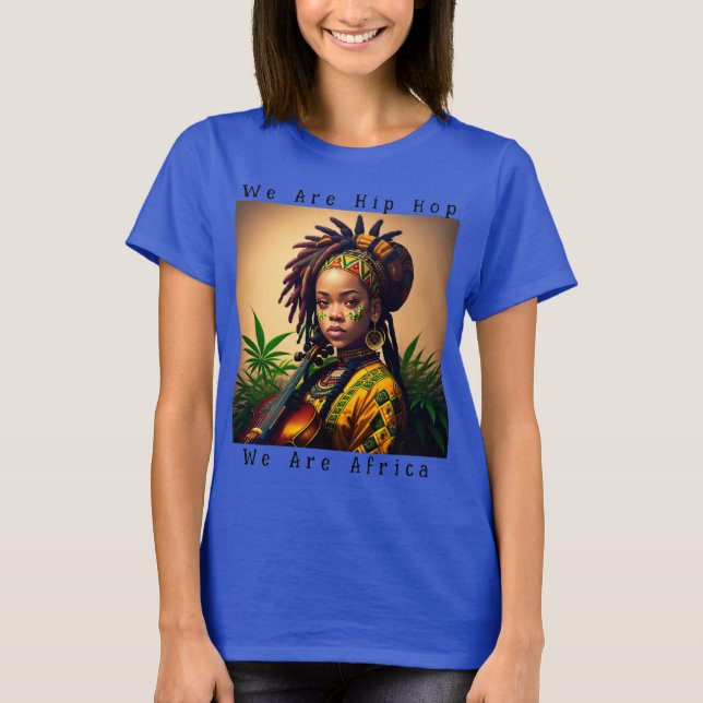 Camiseta Patrimônio Africano no Estilo Hip Hop Tee (Frente)