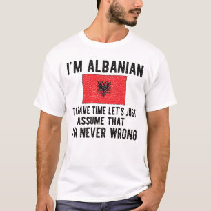 Camiseta Patrimônio Albanês Albânia Raia Bandeira Albane