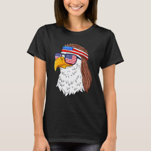 Camiseta Patrimônio Americano Bald Eagle Mullet 4 De Julho 