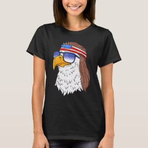 Camiseta Patrimônio Americano Bald Eagle Mullet 4 De Julho