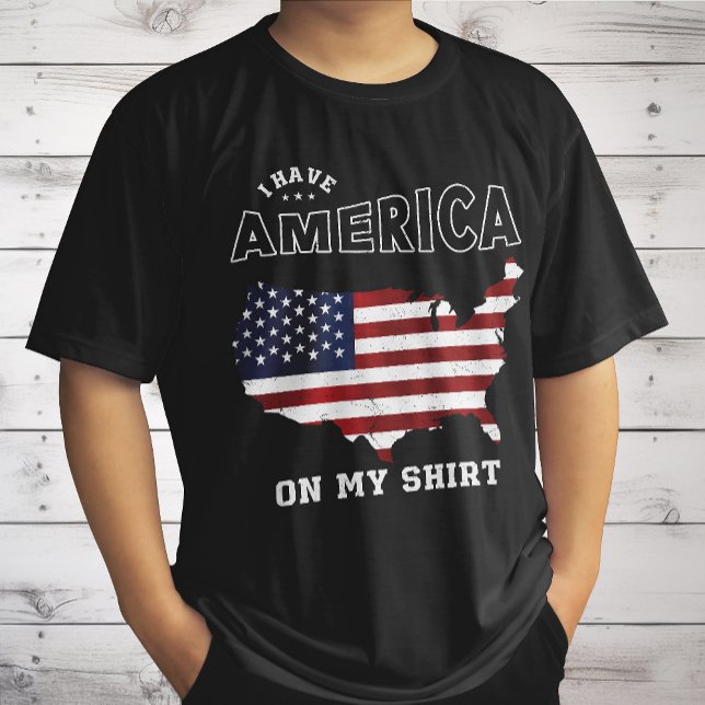 Camiseta Patrimônio Americano, Bandeira Americana, Tenho A  (Criador carregado)