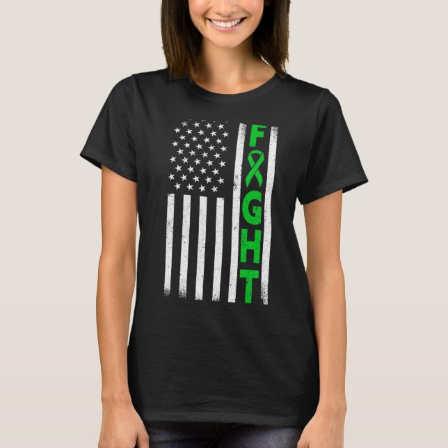 Camiseta Patrimônio Americano Bandeira Verde Fita Mental (Frente)