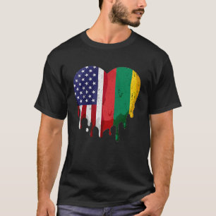 Camiseta Patrimônio Americano lituano Mês Lituânia Bandeira