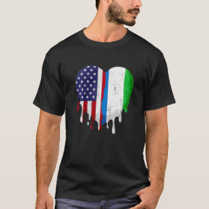Camiseta Patrimônio Americano Serra Leoa Mês Bandeira Leone