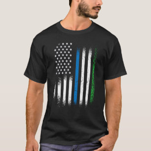 Camiseta Patrimônio Americano Serra Leoa Mês Leonean Patri