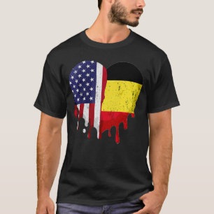 Camiseta Patrimônio Belga Americano Mês Bélgica Bandeira He