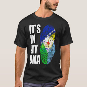 Camiseta Patrimônio Bósnio E Djibutiano Mix DNA Flag