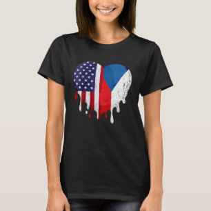 Camiseta Patrimônio Checo Americano Mês Bandeira da Tchechi