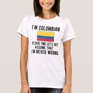 Camiseta Patrimônio colombiano Colômbia Roota Bandeira Co