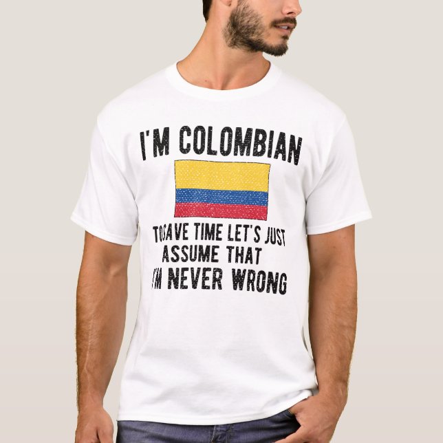 Camiseta Patrimônio colombiano Colômbia Roota Bandeira Colo (Frente)