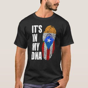 Camiseta Patrimônio Da Bandeira Da Índia E Do Porto Rico Mi