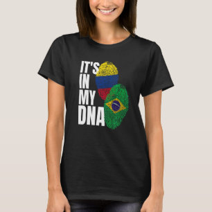 Camiseta Patrimônio da Bandeira da Mistura de DNA Brasileir