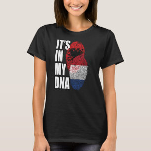 Camiseta Patrimônio Da Bandeira Do ADN Da Mistura Albanesa