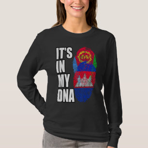 Camiseta Patrimônio Da Bandeira Do ADN Do Camboja E Da Erit