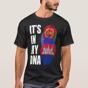 Camiseta Patrimônio Da Bandeira Do ADN Do Camboja E Da Erit