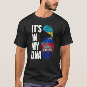 Camiseta Patrimônio Da Bandeira Do ADN Do Camboja E Das Bah