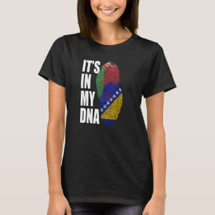 Camiseta Patrimônio Da Bandeira Do ADN Mix Da Bósnia E Da B