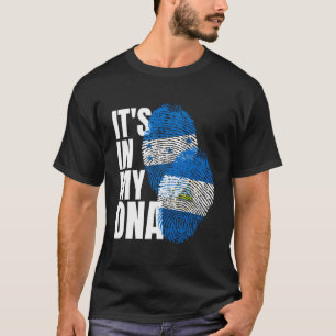 Camiseta Patrimônio Da Bandeira Do Adn Mix Da Nicarágua E H