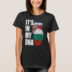 Camiseta Patrimônio Da Bandeira Do Dna Da Búlgaro E Da Co