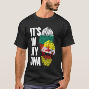 Camiseta Patrimônio Da Bandeira Do Dna Do Bruneie Da Bulgár