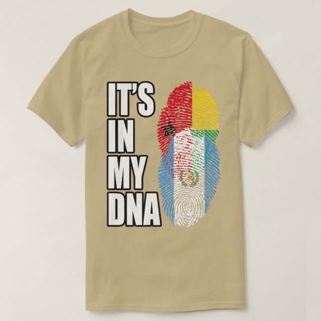 Camiseta Patrimônio Da Bandeira Do DNA Guineense E Da Guate (Frente do Design)