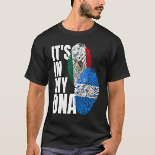 Camiseta Patrimônio Da Bandeira Do Dna Mexicano E Hondurenh
