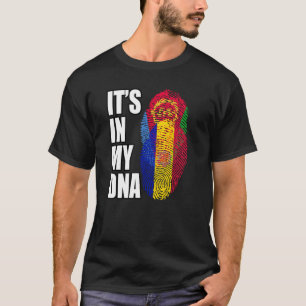Camiseta Patrimônio da Bandeira do DNA Misto Andorrano e Er