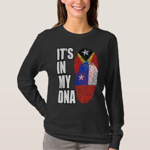 Camiseta Patrimônio Da Bandeira Do DNA Mistura Chileno E Ti