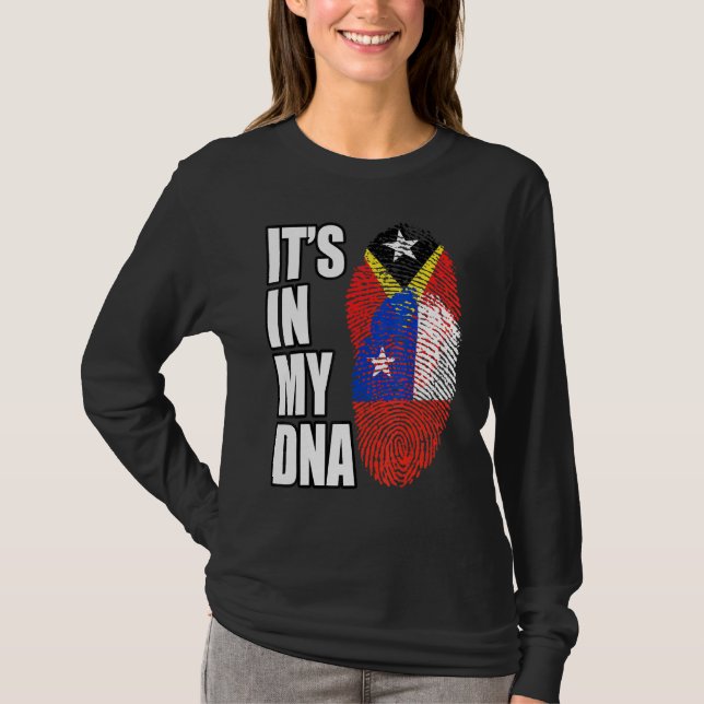 Camiseta Patrimônio Da Bandeira Do DNA Mistura Chileno E Ti (Frente)