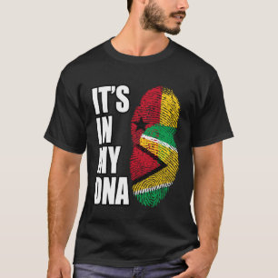 Camiseta Patrimônio Da Bandeira Do DNA Misturado Da Guiné-B