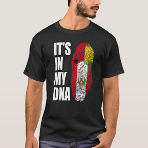 Camiseta Patrimônio Da Bandeira Do DNA Misturado Da Guiné-B