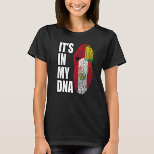 Camiseta Patrimônio Da Bandeira Do DNA Misturado Da Guiné-B