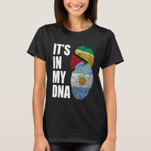 Camiseta Patrimônio Da Bandeira Do DNA Mix Da Argentina E D