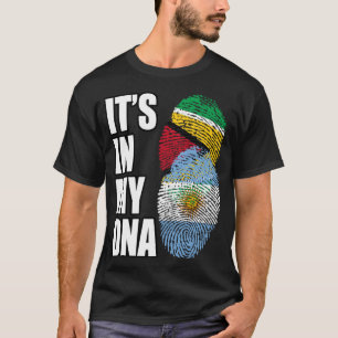 Camiseta Patrimônio Da Bandeira Do DNA Mix Da Argentina E D