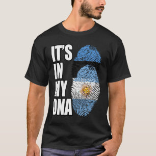 Camiseta Patrimônio Da Bandeira Do DNA Mix Da Argentina E D