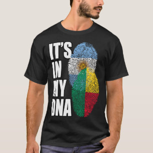 Camiseta Patrimônio Da Bandeira Do DNA Mix Da Argentina E D